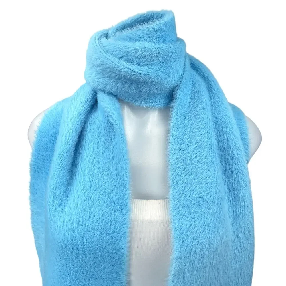 Jacquemus L'Écharpe Neve Logo Embroidered Stretch Woven Knit Shawl Wrap Scarf OS